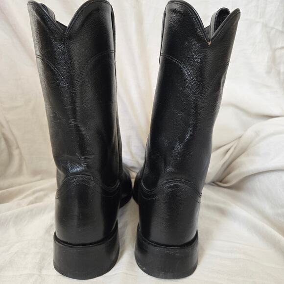 Old West Men\'s Size 8.5D Corona Calf Leather Boots Black SRM4010 main image 4